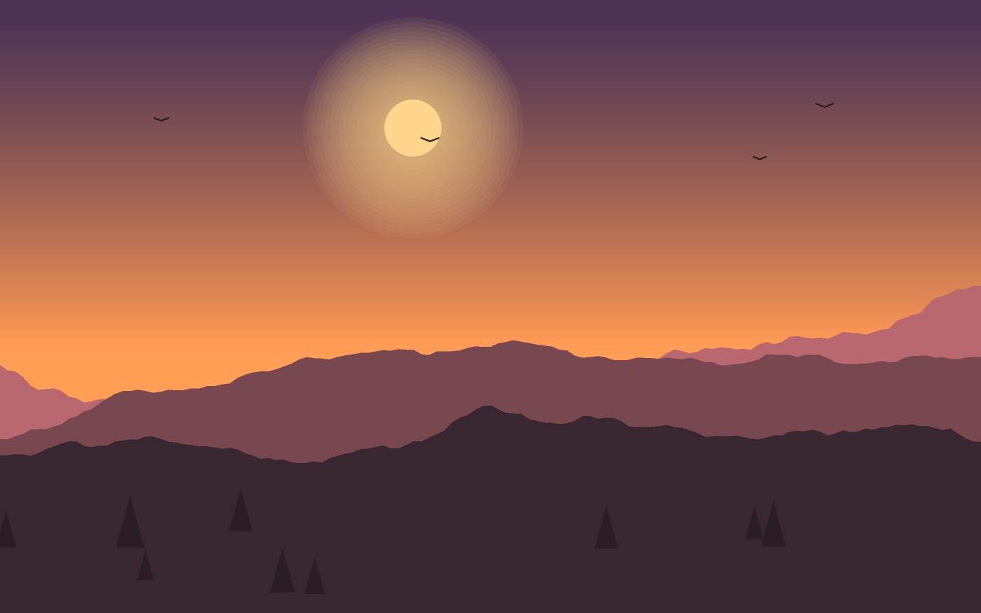 Illustrazione di un paesaggio