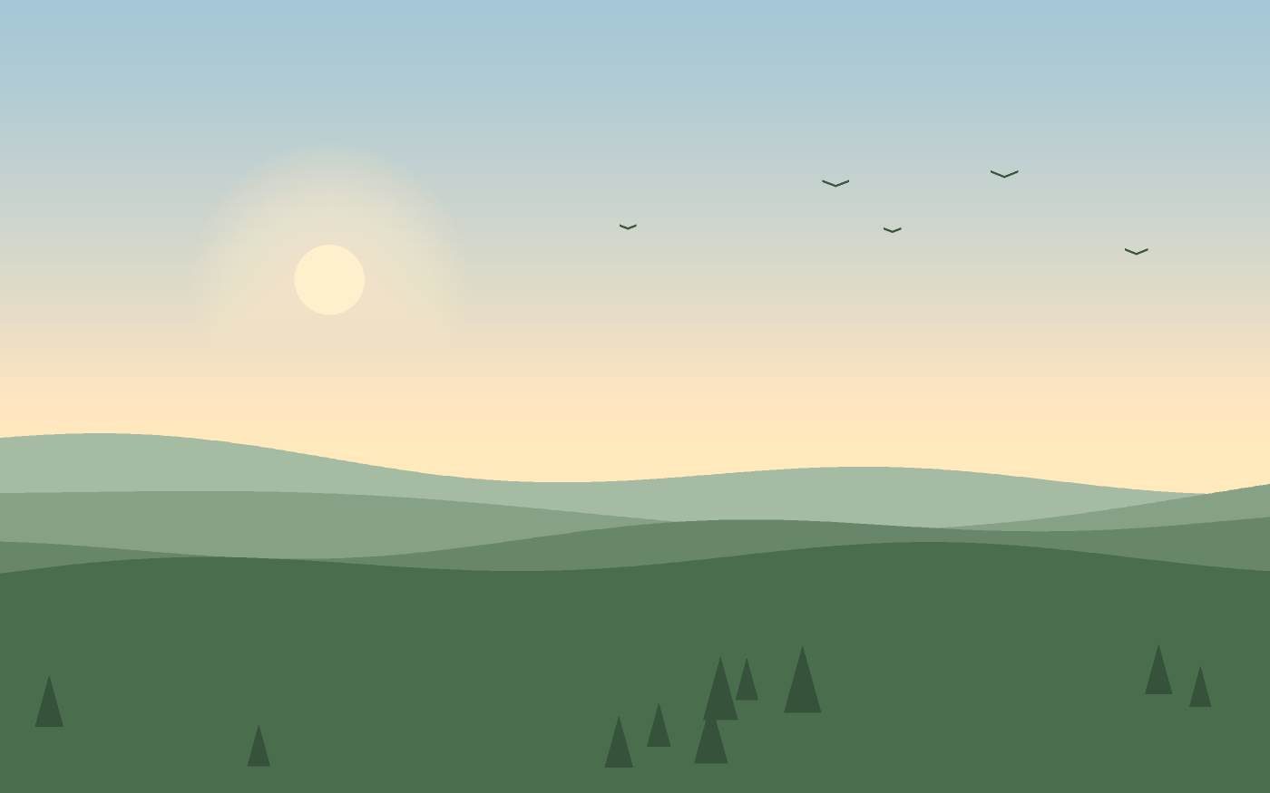 Illustrazione di un paesaggio