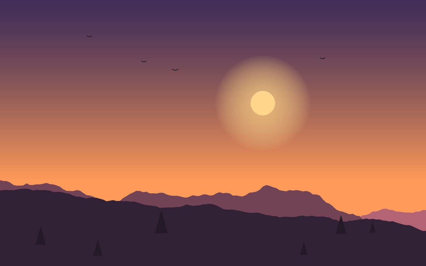 Illustrazione di un paesaggio