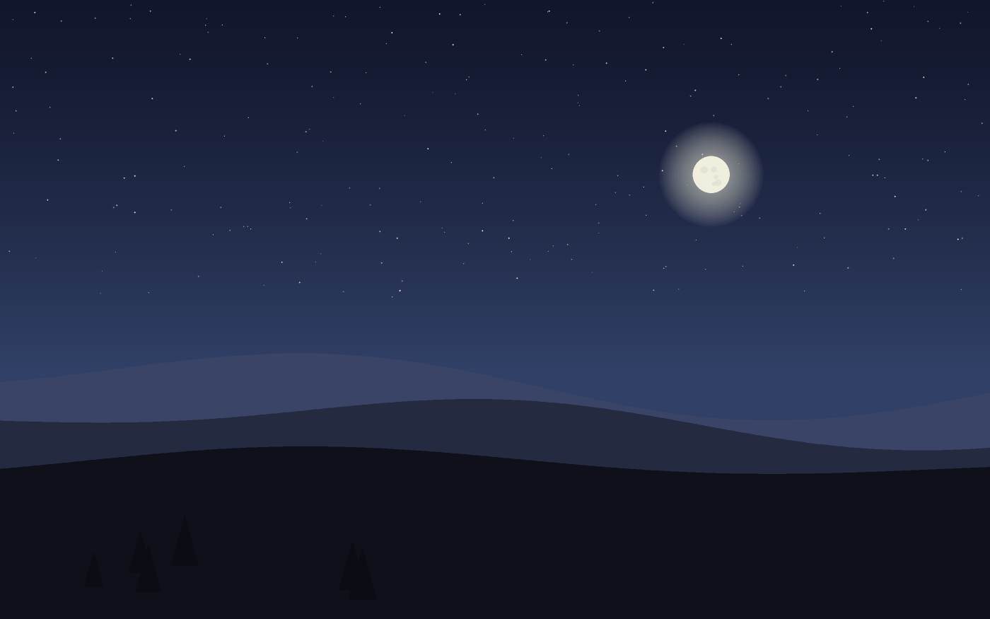 Ilustração de uma paisagem
