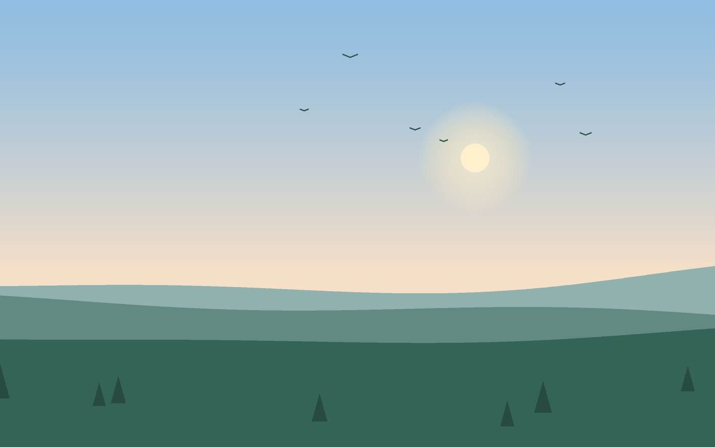 Ilustração de uma paisagem